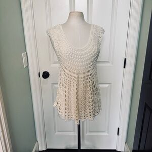 Bohemian white Crochet Women's Top